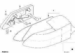 REAR LIGHT diagram for BMW Z3 E36 M
