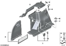 LEFT TRUNK TRIM diagram for BMW 3 Series F31 328i