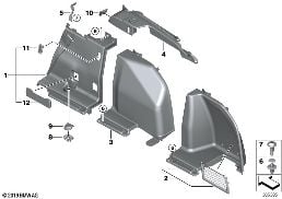 RIGHT TRUNK TRIM diagram for BMW 3 Series F31 328i