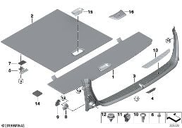 TRIM PANEL, TRUNK FLOOR diagram for BMW 3 Series F31 328i