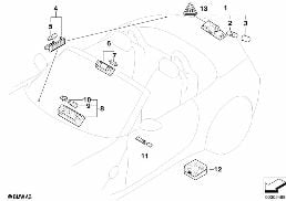 Temoins divers/boite d'ampoules diagram for BMW Z4 E85 2.5i