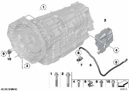 ที่ยึด/ชุดติดตั้งภายนอก, ชุดเกียร์ diagram for BMW X6 E72 Hybrid Hybrid X6
