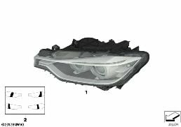 HEADLIGHT diagram for BMW 3 Series F30 320i ed