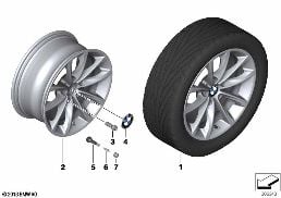 BMW LA WHEEL, V SPOKE 514 diagram for BMW Z4 E89 30i