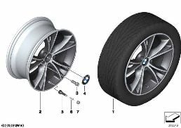 BMW LA WHEEL, V SPOKE 515 diagram for BMW Z4 E89 30i