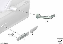 Lampa kierunkowskazu dodatkowego diagram for BMW 7 Series F04 Hybrid Hybrid 7L