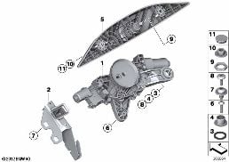 SINGLE PARTS FOR REAR WINDOW WIPER diagram for BMW 3 Series F31 328i