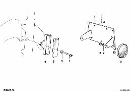 Réflecteurs diagram for BMW R 65, R 65 RT, R 80, R 80 RT (85-95) 65