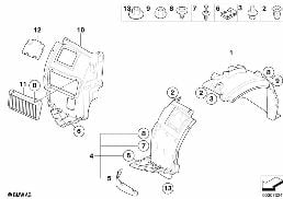 WHEEL ARCH TRIM, FRONT diagram for BMW 1 Series E82 118d