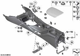 CENTER CONSOLE diagram for BMW X1 E84 20i