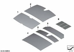 SOUND INSULATION ROOF diagram for BMW 5 Series F11 550i