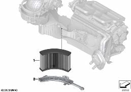MICROFILTER/ACTIVATED CARBON CONTAINER diagram for BMW 3 Series F31 335dX