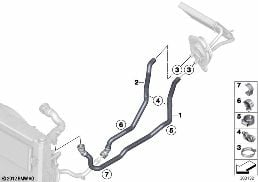 COOLING WATER HOSES diagram for BMW 2 Series F22 M235i
