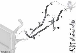 Soğutma suyu hortumları diagram for BMW 3 Series F30 328iX