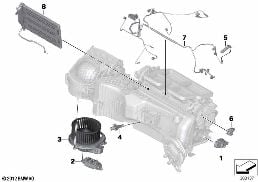 ELECTRIC PARTS FOR AC UNIT diagram for BMW 3 Series F31 335dX