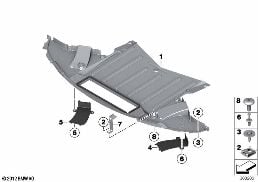 UNDERHOOD SHIELD diagram for BMW 6 Series F06 Gran Coupé LCI M6