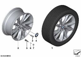 BMW LA WHEEL TURBINE STYLING 389 - 19''