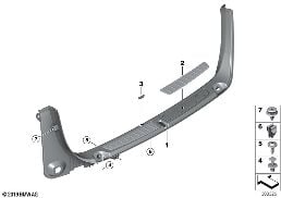 LUGGAGE COMPARTMENT SILL TRIM diagram for BMW 3 Series F34 GT 335iX