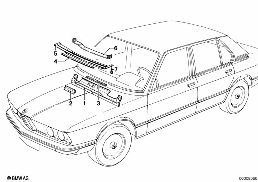 HEATER CLOSING PANEL diagram for BMW 5 Series E12 520
