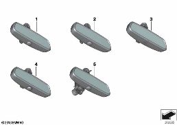 Rétroviseur intérieur diagram for BMW 5 Series F18 LCI 525Li