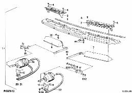 Ścianka zamykająca klimatyzacji/klapy diagram for BMW 7 Series E23 733i