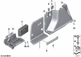 LEFT TRUNK TRIM diagram for BMW 3 Series F34 GT 335iX