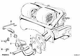 WATER VALVE/WATER HOSE diagram for BMW 3 Series E21 318