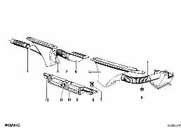 OUTFLOW NOZZLES/COVERS diagram for BMW 5 Series E12 520