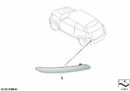 Rückstrahler diagram for BMW MINI Paceman R61 Cooper