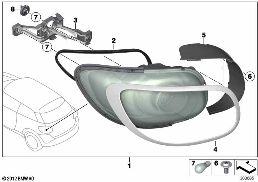 Heckleuchte diagram for BMW MINI Paceman R61 Cooper