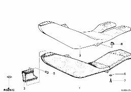 REAR HEATER DUCT diagram for BMW 5 Series E12 520