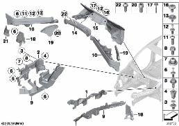 MOUNTING PARTS, ENGINE COMPARTMENT diagram for BMW X6 E71 35iX