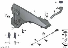 ウィンド/ヘッドライト ウォッシャータンク diagram for BMW X6 E71 30dX