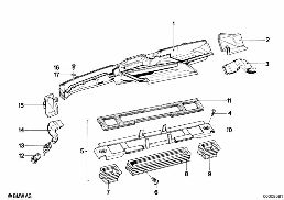 Kanał powietrza diagram for BMW 7 Series E23 733i