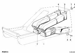 Kanał grzewczy, tył poj. diagram for BMW 7 Series E23 733i