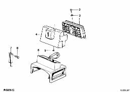 Wylot powietrza tylny środkowy diagram for BMW 7 Series E23 733i