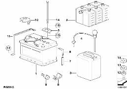 BATTERY diagram for BMW Z3 E36 1.9