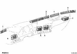 FRESH AIR GRILLE diagram for BMW 3 Series E21 318