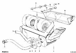 AIR COND.SYST.-CONTROL SHAFT/COVERING diagram for BMW 6 Series E24 630CSi