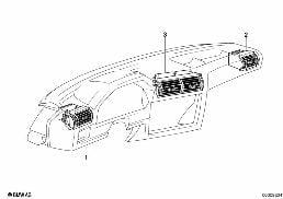 FRESH AIR GRILLE diagram for BMW 3 Series E30 325i