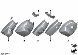 COVERS FOR INTERIOR REARVIEW MIRROR diagram for BMW 6 Series F12 650iX