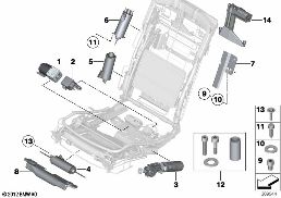 Sedadlo zadní elektrika a pohony II diagram for BMW Rolls-Royce Phantom RR1 Phantom