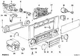 HEATER CONTROL diagram for BMW 3 Series E30 325i