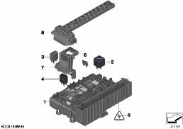 INDIVIDUAL PARTS, POWER DISTRIBUTOR, FR. diagram for BMW Z4 E89 18i