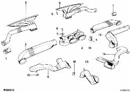 Luftkanal diagram for BMW 7 Series E32 750iL