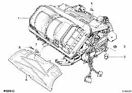 HEATER BEHR diagram for BMW 5 Series E34 525tds