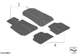 FLOOR MAT, ALLWEATHER diagram for BMW 3 Series E90 318i