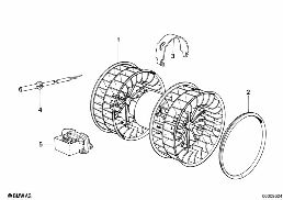 ELECTRIC PARTS FOR AC UNIT diagram for BMW 8 Series E31 850Ci