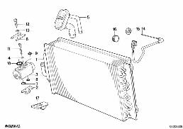 EVAPORATOR / EXPANSION VALVE diagram for BMW 8 Series E31 850Ci