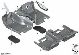 облицовка днища diagram for BMW 5 Series F10 M5